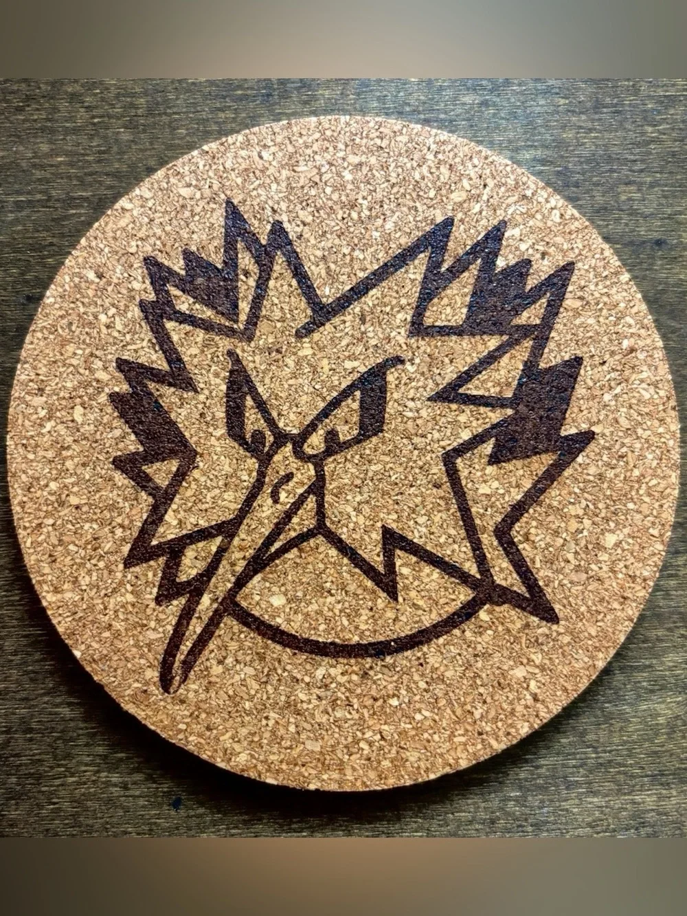 Pokemon Legendary Birds Faces Laser Engraved Cork Coasters Lot of 3